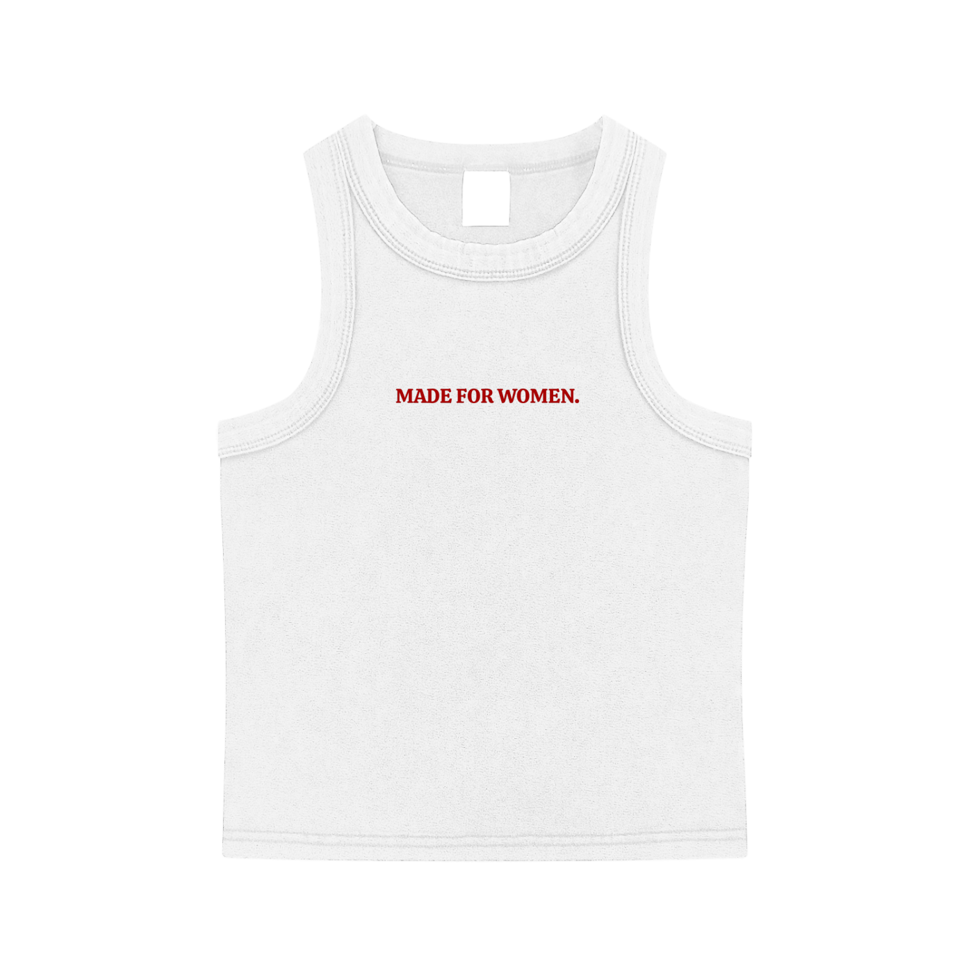 Made For Women Cropped Tank (red text)