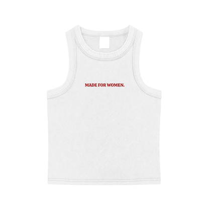 Made For Women Cropped Tank (red text)