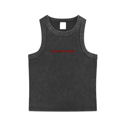 Made For Women Cropped Tank (red text)
