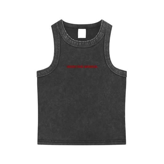 Made For Women Cropped Tank (red text)