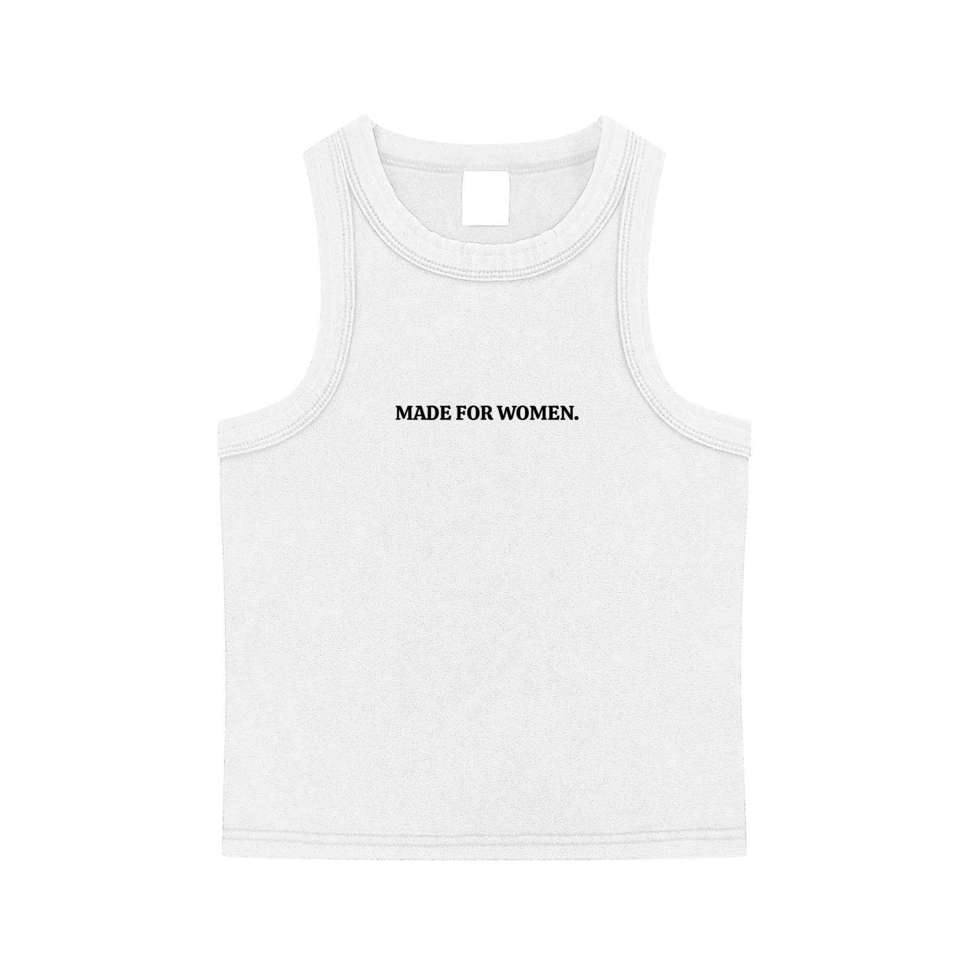 Made For Women Cropped Tank(black text)