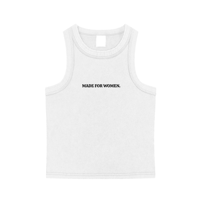 Made For Women Cropped Tank(black text)