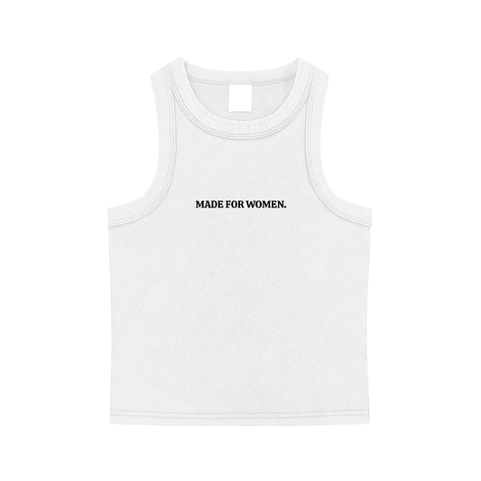 Made For Women Cropped Tank(black text)