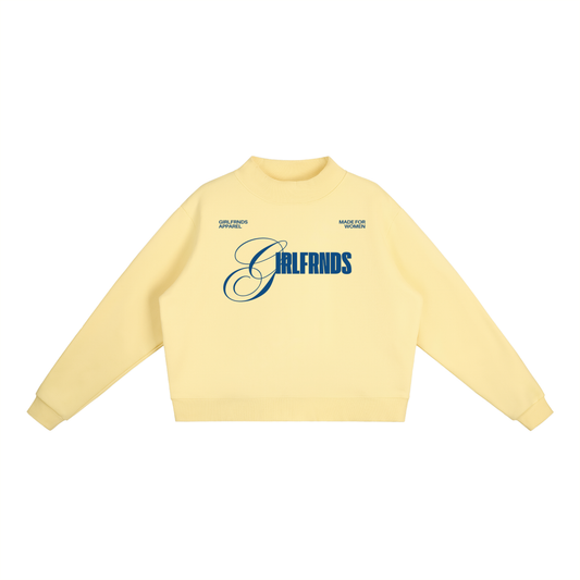Girlfrnds Mock-Neck Crew Sweatshirt